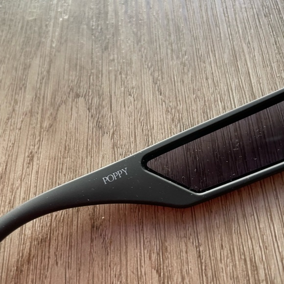 otra poppy matte black oval retro y2k statement sunglasses eyewear NEW - Picture 5 of 7